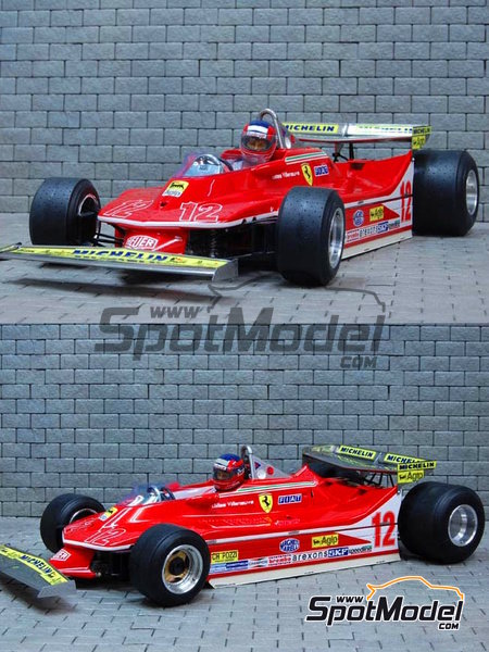 Ferrari 312T4 Scuderia Ferrari Team sponsored by Fiat - Monaco Formula 1  Grand Prix 1979. Car scale model kit in 1/20 scale manufactured by Model  Fact